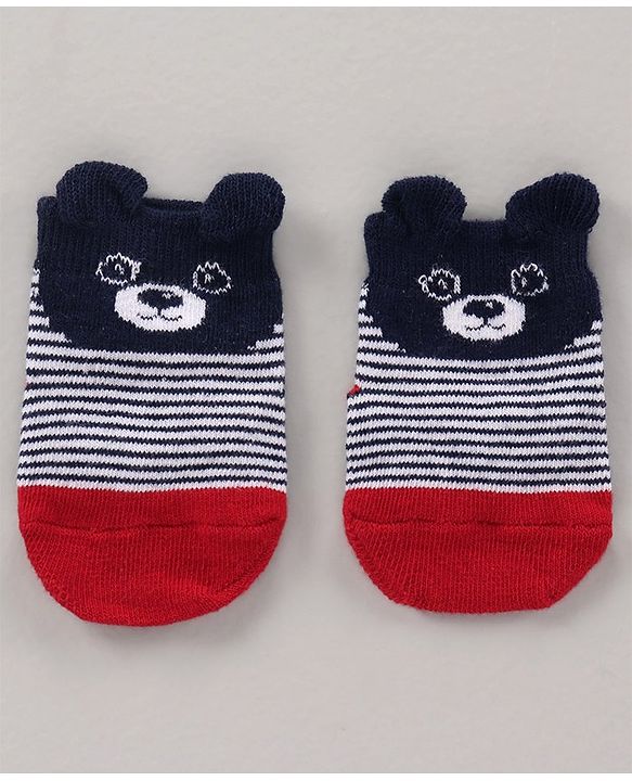 Cute Walk by Babyhug Cotton Knit Regular Length Antibacterial Socks Multi Design Pack Of 3 - Multicolour