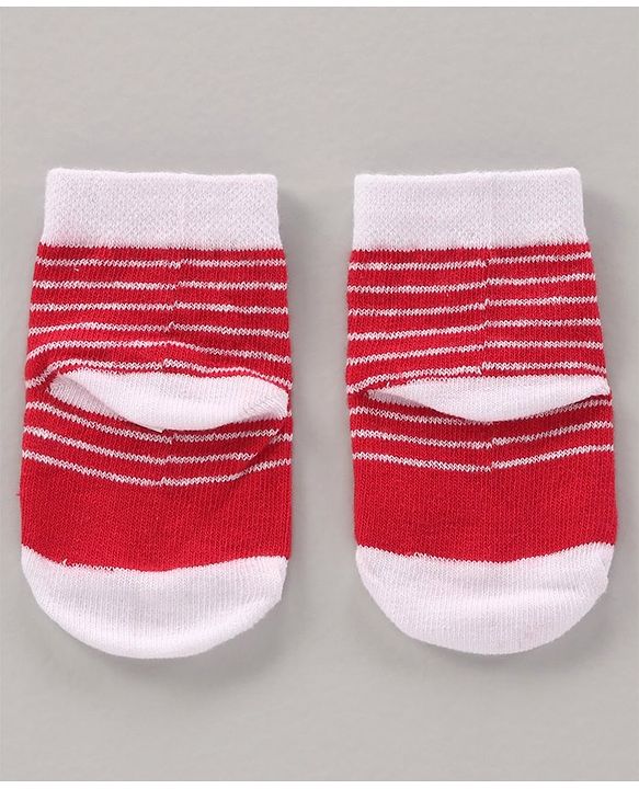 Cute Walk by Babyhug Cotton Knit Regular Length Antibacterial Socks Multi Design Pack Of 3 - Multicolour