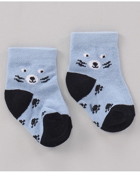 Cute Walk by Babyhug Cotton Knit Regular Length Antibacterial Socks Multi Design Pack Of 3 - Multicolour
