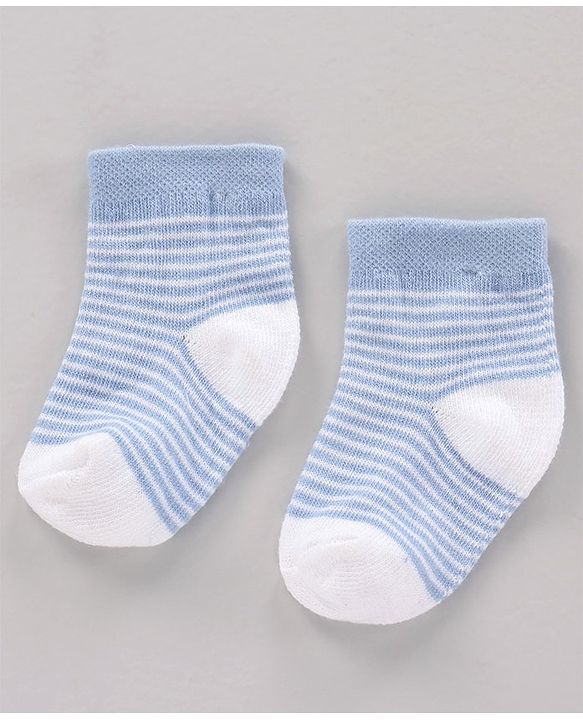 Cute Walk by Babyhug Cotton Knit Regular Length Antibacterial Socks Multi Design Pack Of 3 - Multicolour