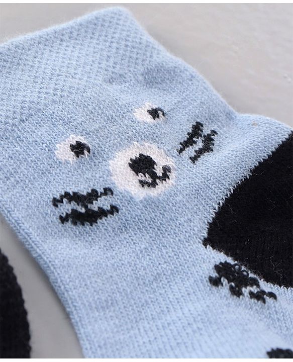 Cute Walk by Babyhug Cotton Knit Regular Length Antibacterial Socks Multi Design Pack Of 3 - Multicolour