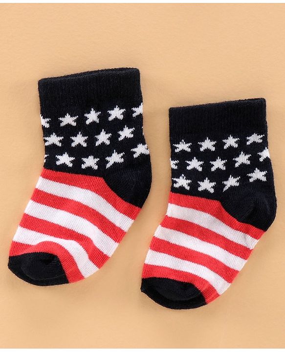 Cute Walk by Babyhug Ankle Length Antibacterial Cotton Socks Pack Of 3 - Multicolour