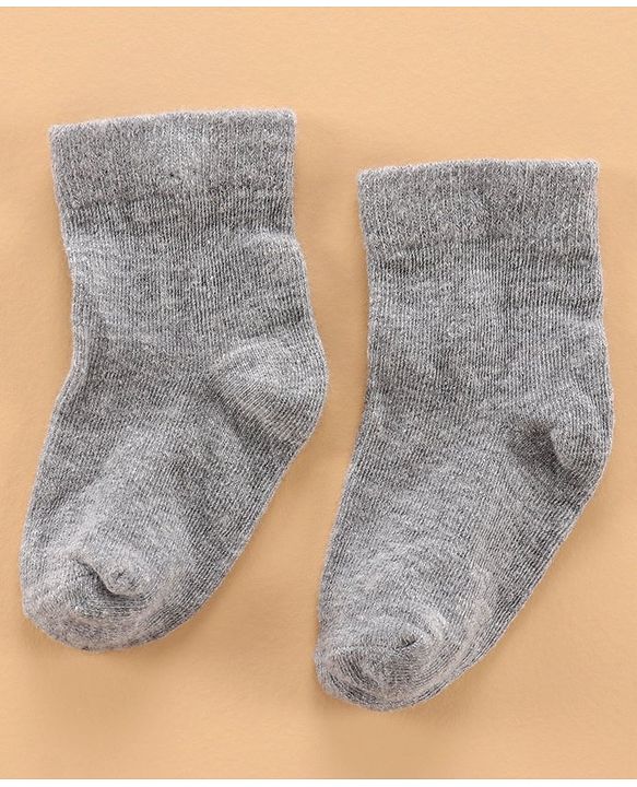 Cute Walk by Babyhug Ankle Length Antibacterial Cotton Socks Pack Of 3 - Multicolour