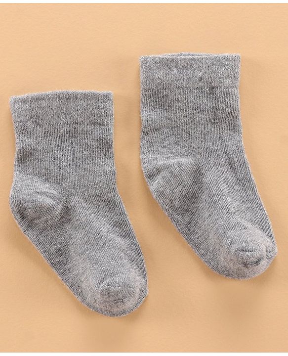 Cute Walk by Babyhug Ankle Length Antibacterial Cotton Socks Pack Of 3 - Multicolour