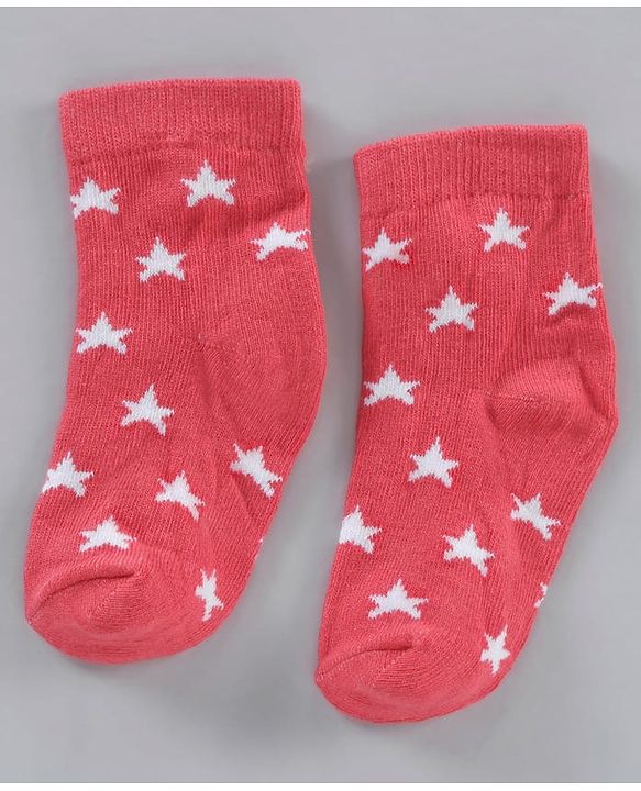 Cute Walk by Babyhug Cotton Knit Ankle Length Antibacterial Socks Multi Design Pack Of 3 - Multicolour