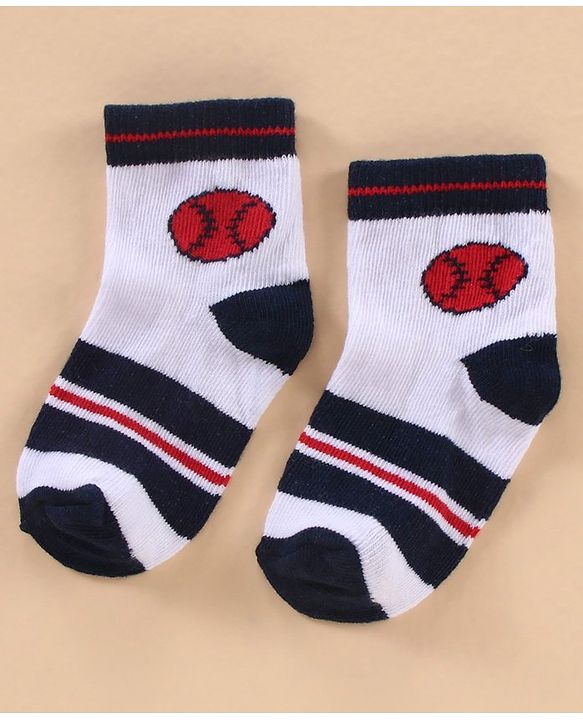 Cute Walk by Babyhug Cotton Knit Regular Length Antibacterial Socks Sports Design Pack of 7 - Multicolour