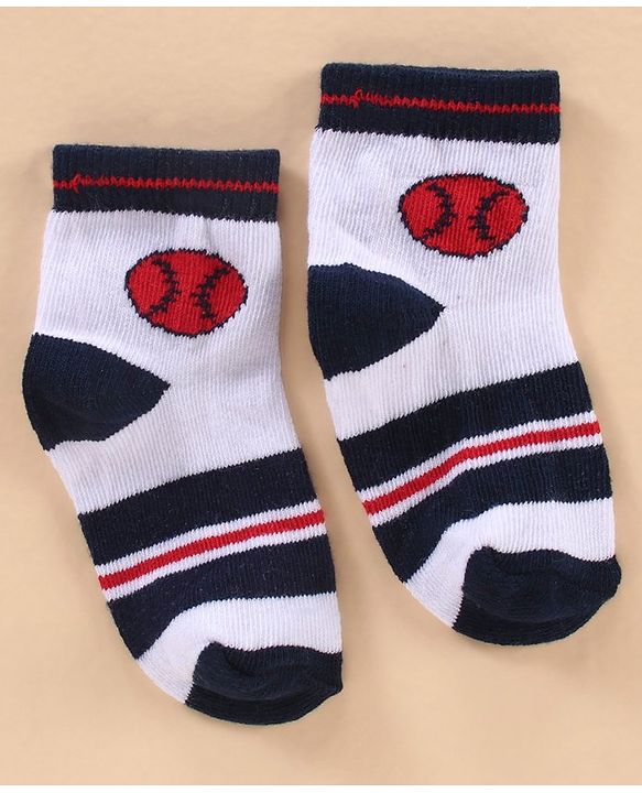 Cute Walk by Babyhug Cotton Knit Regular Length Antibacterial Socks Sports Design Pack of 7 - Multicolour