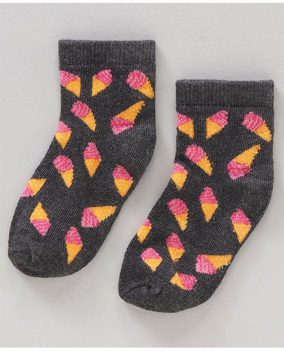 Cute Walk by Babyhug Anti Bacterial Ankle Length Socks Watermelon Print Set Of 7 - Multicolor