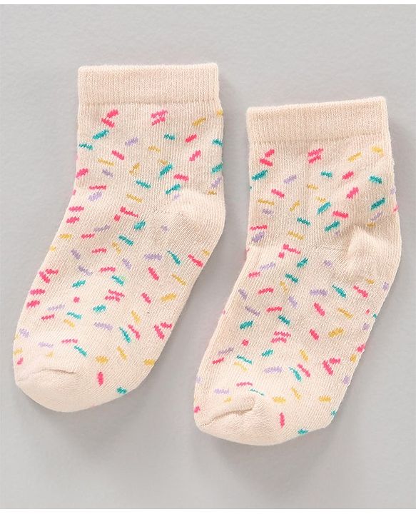 Cute Walk by Babyhug Anti Bacterial Ankle Length Socks Watermelon Print Set Of 7 - Multicolor