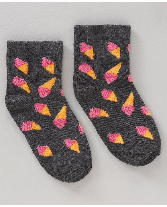 Cute Walk by Babyhug Anti Bacterial Ankle Length Socks Watermelon Print Set Of 7 - Multicolor