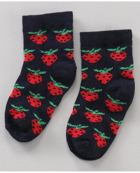 Cute Walk by Babyhug Anti Bacterial Ankle Length Socks Watermelon Print Set Of 7 - Multicolor