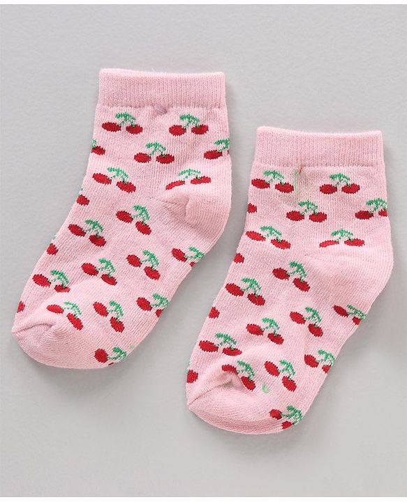 Cute Walk by Babyhug Anti Bacterial Ankle Length Socks Watermelon Print Set Of 7 - Multicolor