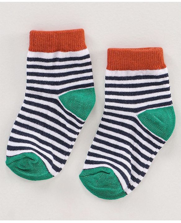 Cute Walk by Babyhug Ankle Length Antibacterial Socks Multi Design Pack Of 5 - Multicolor