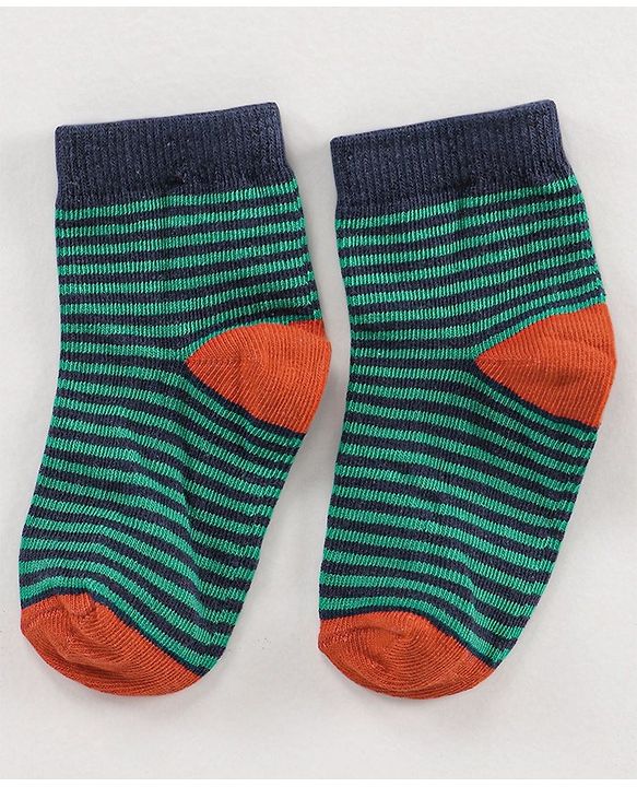 Cute Walk by Babyhug Ankle Length Antibacterial Socks Multi Design Pack Of 5 - Multicolor
