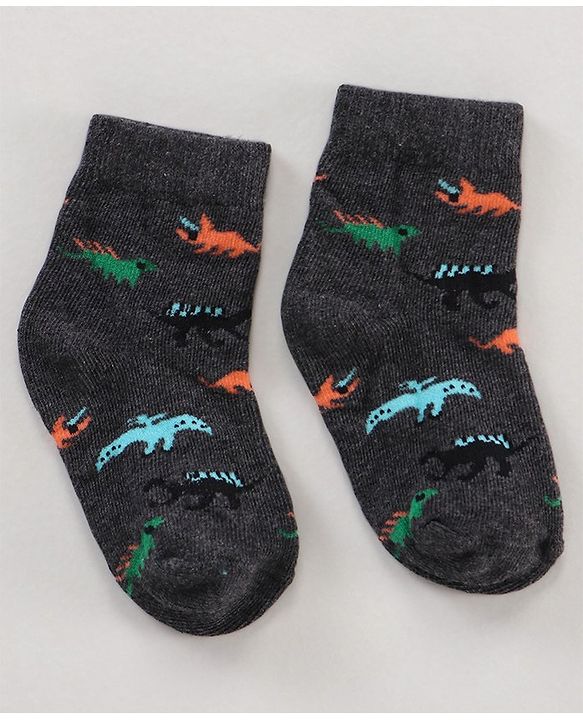 Cute Walk by Babyhug Ankle Length Antibacterial Socks Multi Design Pack Of 5 - Multicolor