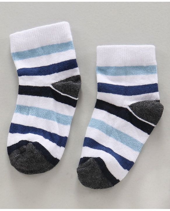 Cute Walk by Babyhug Ankle Length Antibacterial Socks Multi Design Pack Of 5 - Multicolor