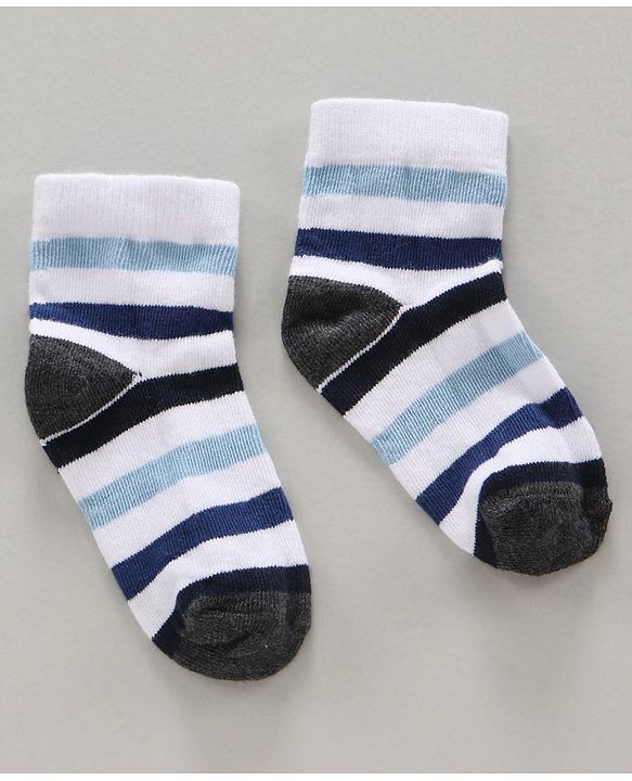 Cute Walk by Babyhug Ankle Length Antibacterial Socks Multi Design Pack Of 5 - Multicolor