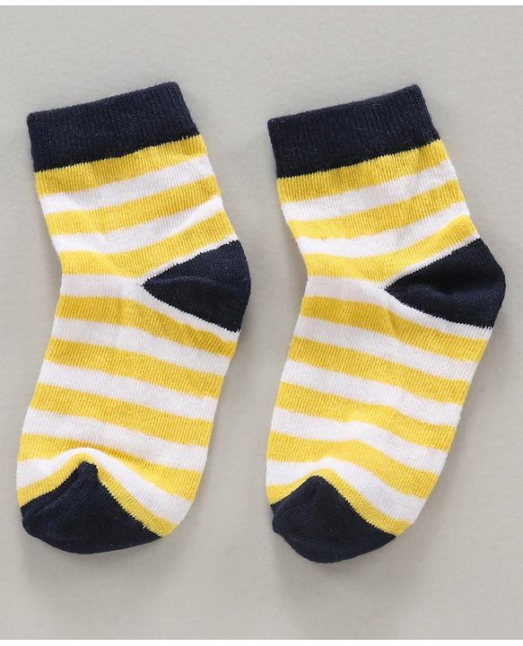 Cute Walk by Babyhug Ankle Length Antibacterial Socks Multi Design Pack Of 5 - Multicolor