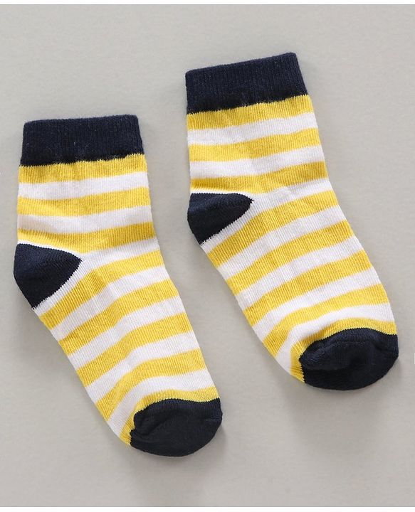Cute Walk by Babyhug Ankle Length Antibacterial Socks Multi Design Pack Of 5 - Multicolor