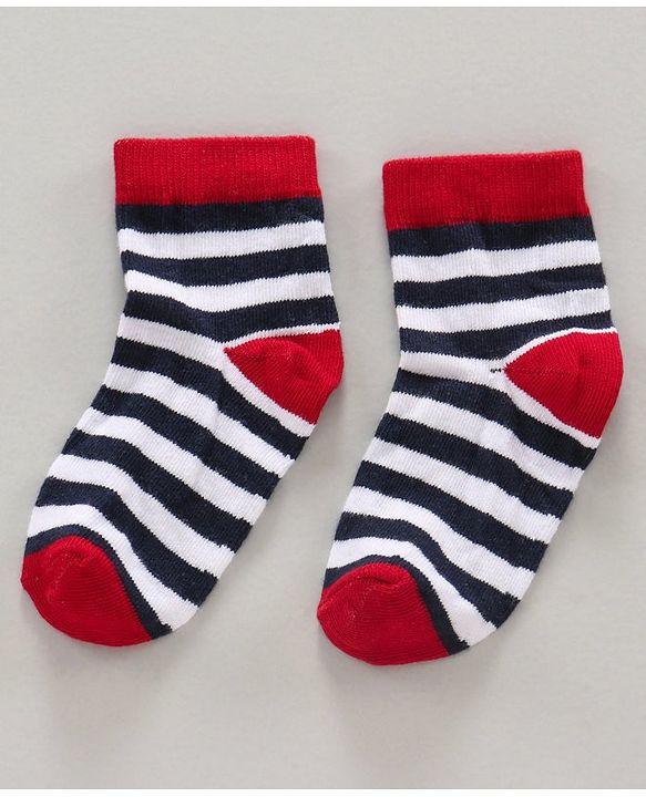 Cute Walk by Babyhug Ankle Length Antibacterial Socks Multi Design Pack Of 5 - Multicolor