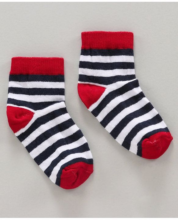 Cute Walk by Babyhug Ankle Length Antibacterial Socks Multi Design Pack Of 5 - Multicolor