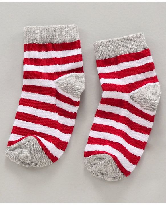 Cute Walk by Babyhug Ankle Length Antibacterial Socks Multi Design Pack Of 5 - Multicolor