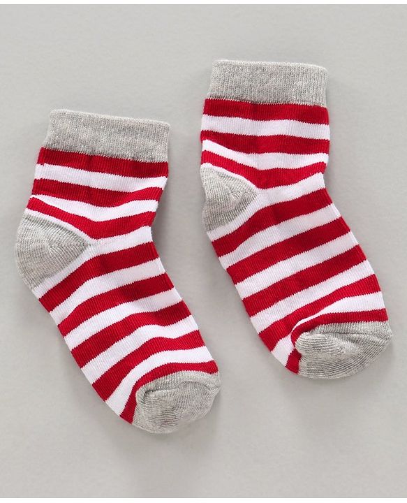 Cute Walk by Babyhug Ankle Length Antibacterial Socks Multi Design Pack Of 5 - Multicolor