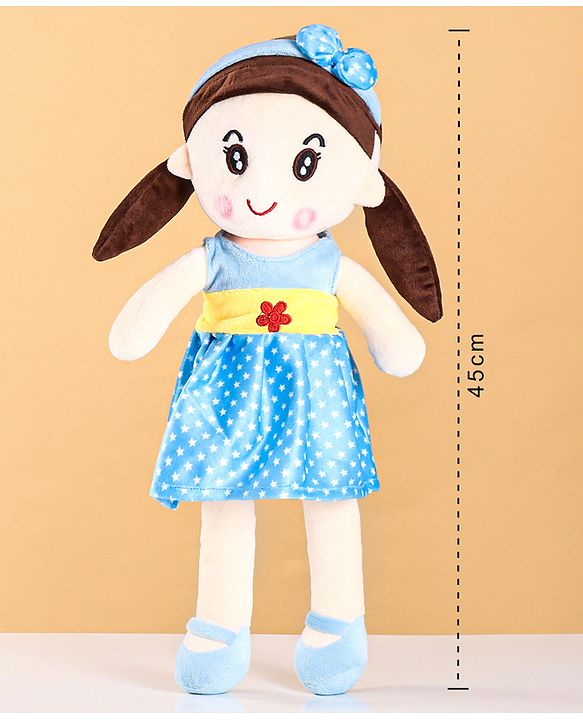 Babyhug Premium Elle Candy Doll | Cuddle and Huggable Soft Toy with Removable and  Washable Dress | Plush Toy Safe and Fun Gift for Kids | BIS Certified | Spark Imaginative Play | Blue-Height 45 cm