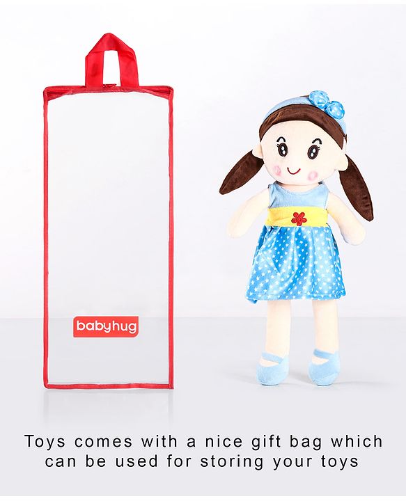 Babyhug Premium Elle Candy Doll | Cuddle and Huggable Soft Toy with Removable and  Washable Dress | Plush Toy Safe and Fun Gift for Kids | BIS Certified | Spark Imaginative Play | Blue-Height 45 cm
