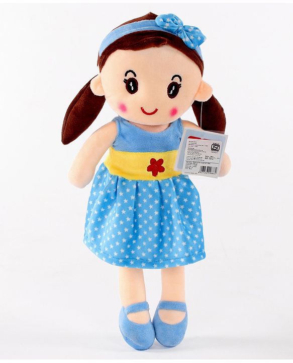 Babyhug Premium Elle Candy Doll | Cuddle and Huggable Soft Toy with Removable and  Washable Dress | Plush Toy Safe and Fun Gift for Kids | BIS Certified | Spark Imaginative Play | Blue-Height 45 cm