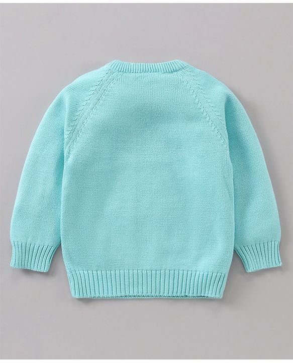 Babyhug 100% Organic Cotton Full Sleeves Stripe Sweater & Lounge Pant With Cap Mouse Embroidery - Blue