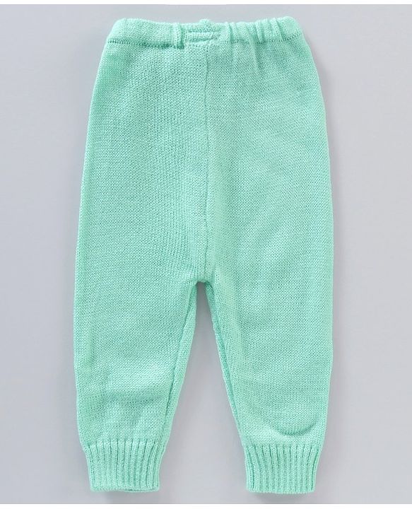 Babyhug Full Sleeves Striped Sweater Set - Green