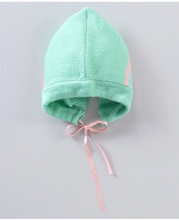 Babyhug Full Sleeves Striped Sweater Set - Green