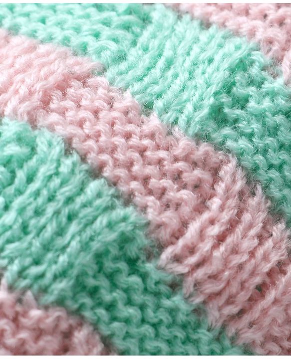 Babyhug Full Sleeves Striped Sweater Set - Green