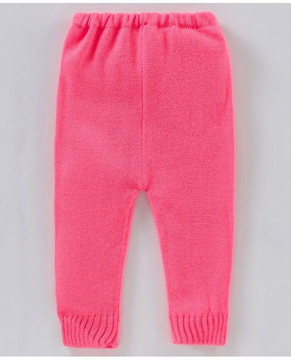 Babyhug Cotton Full Sleeves Solid Sweater Set - Dark Pink