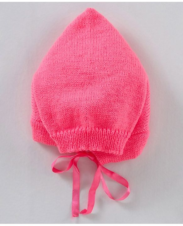 Babyhug Cotton Full Sleeves Solid Sweater Set - Dark Pink