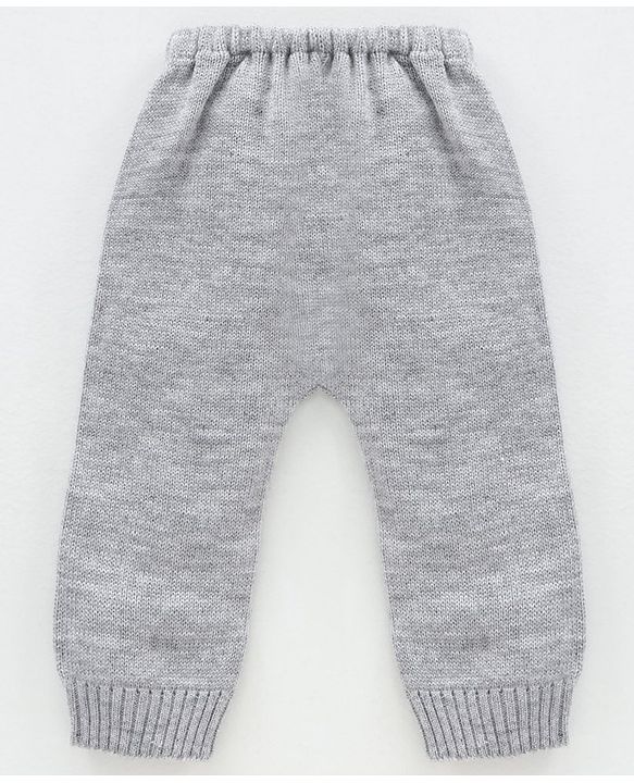 Babyhug Full Sleeves Sweater Set Fair Isle Design- Grey