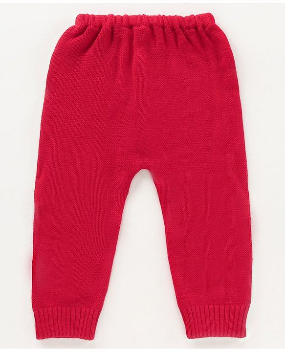 Babyhug Full Sleeves Sweater Set Fair Isle Design- Red