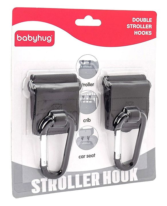 Babyhug Stroller Hook Pack Of 2 - Black