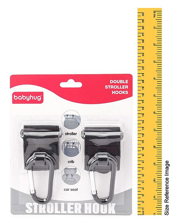 Babyhug Stroller Hook Pack Of 2 - Black
