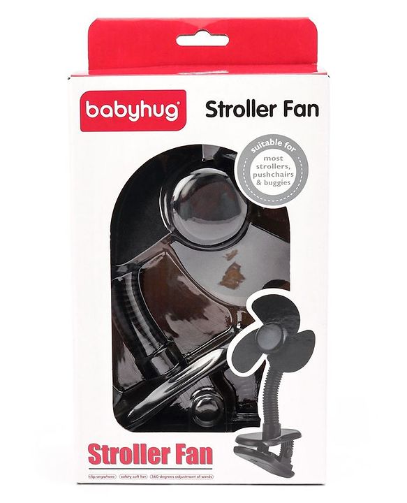 Babyhug Stroller Fan With Foam Blades - Black