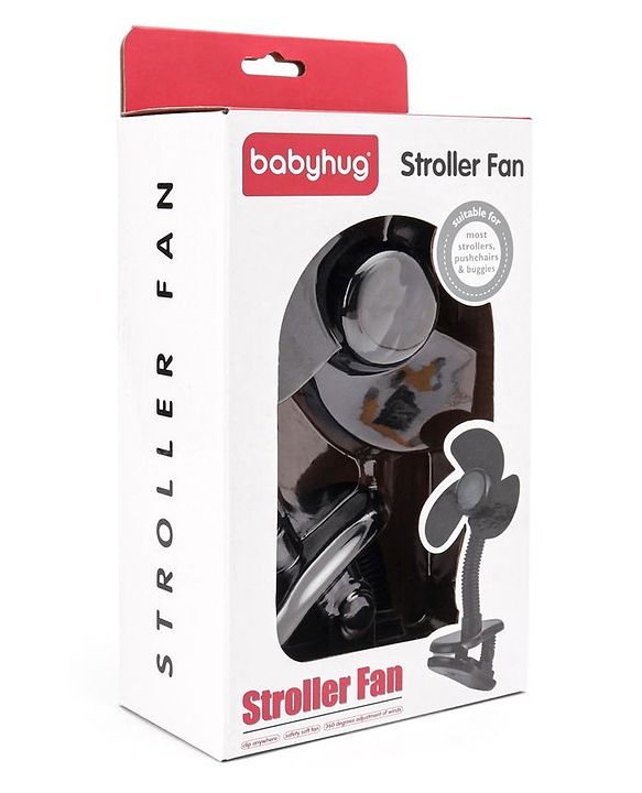 Babyhug Stroller Fan With Foam Blades - Black
