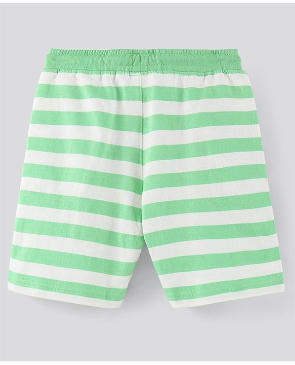 Pine Kids Biowashed Striped Shorts Pack of 2 - Green