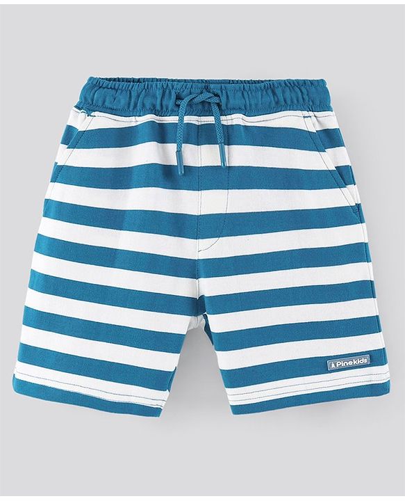 Pine Kids Shorts Bio Wash Pack Of 2 - Orange Blue White
