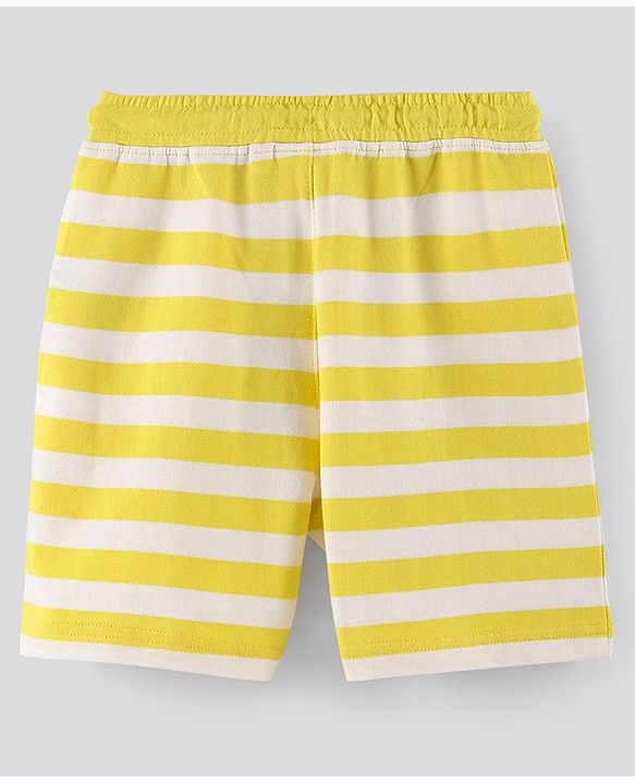 Pine Kids Bio Washed Knee Length Shorts Pack of 2 - Blue Yellow