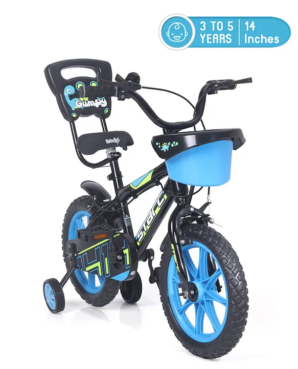 Kids 14 Inchs 99 Assembled Bicycle For Boys Girls With Training Wheels Blue info