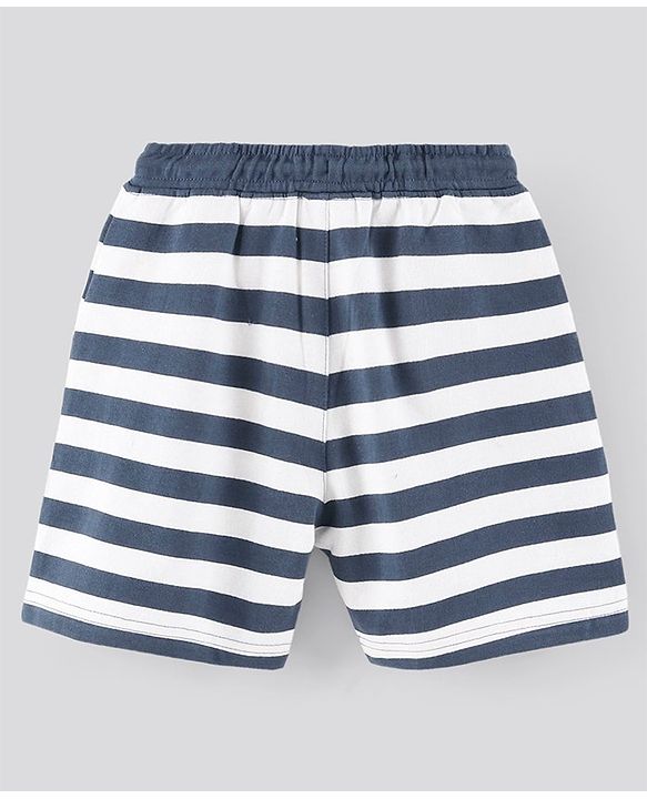 Pine Kids Biowashed Striped Shorts Pack of 2 - Orange Blue
