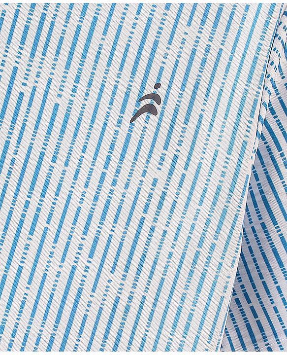 Pine Active Skin Friendly & Breathable Half Sleeves Sportswear T-Shirt- Blue & White