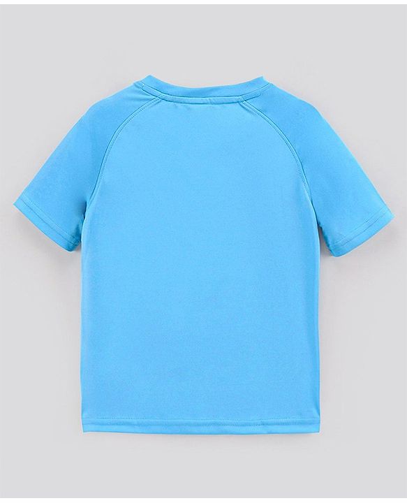 Pine Active Half Sleeves Athlete Print T Shirt - Blue