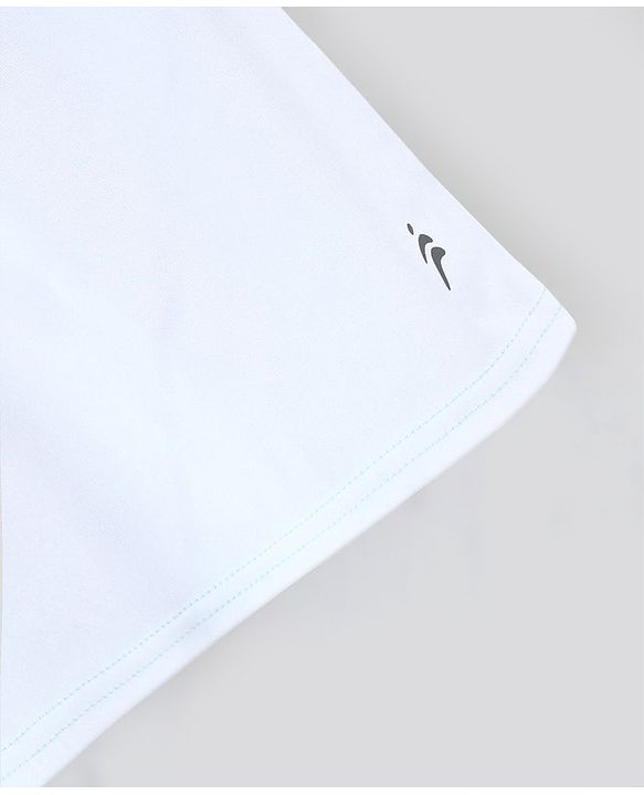 Pine Active Skin Friendly & Breathable Half Sleeves T-Shirt Text Print - Blue
